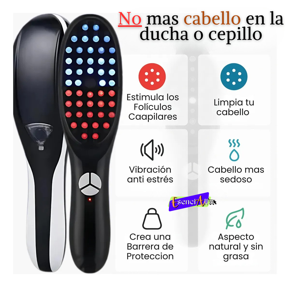 CEPILLO INFRARROJO 🪮 3 EN 1 💆🏻♀️✨ - ENVÍO GRATIS ⭐