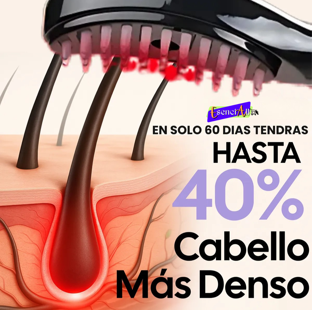 CEPILLO INFRARROJO 🪮 3 EN 1 💆🏻♀️✨ - ENVÍO GRATIS ⭐