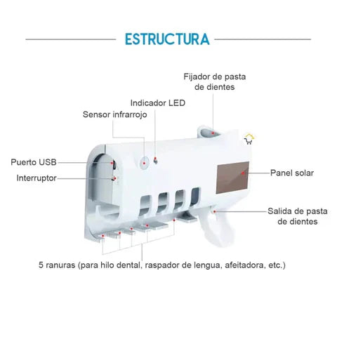 ESTERILIZADOR Y DISPENSADOR DE CREMA DENTAL 🦷🪥 - ENVÍO GRATIS