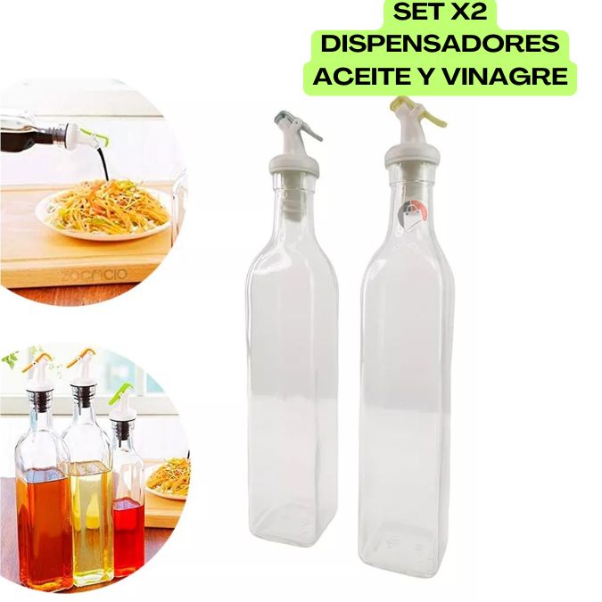 SET X2 DISPENSADORES ACEITE Y VINAGRE 🍶 - ENVÍO GRATIS