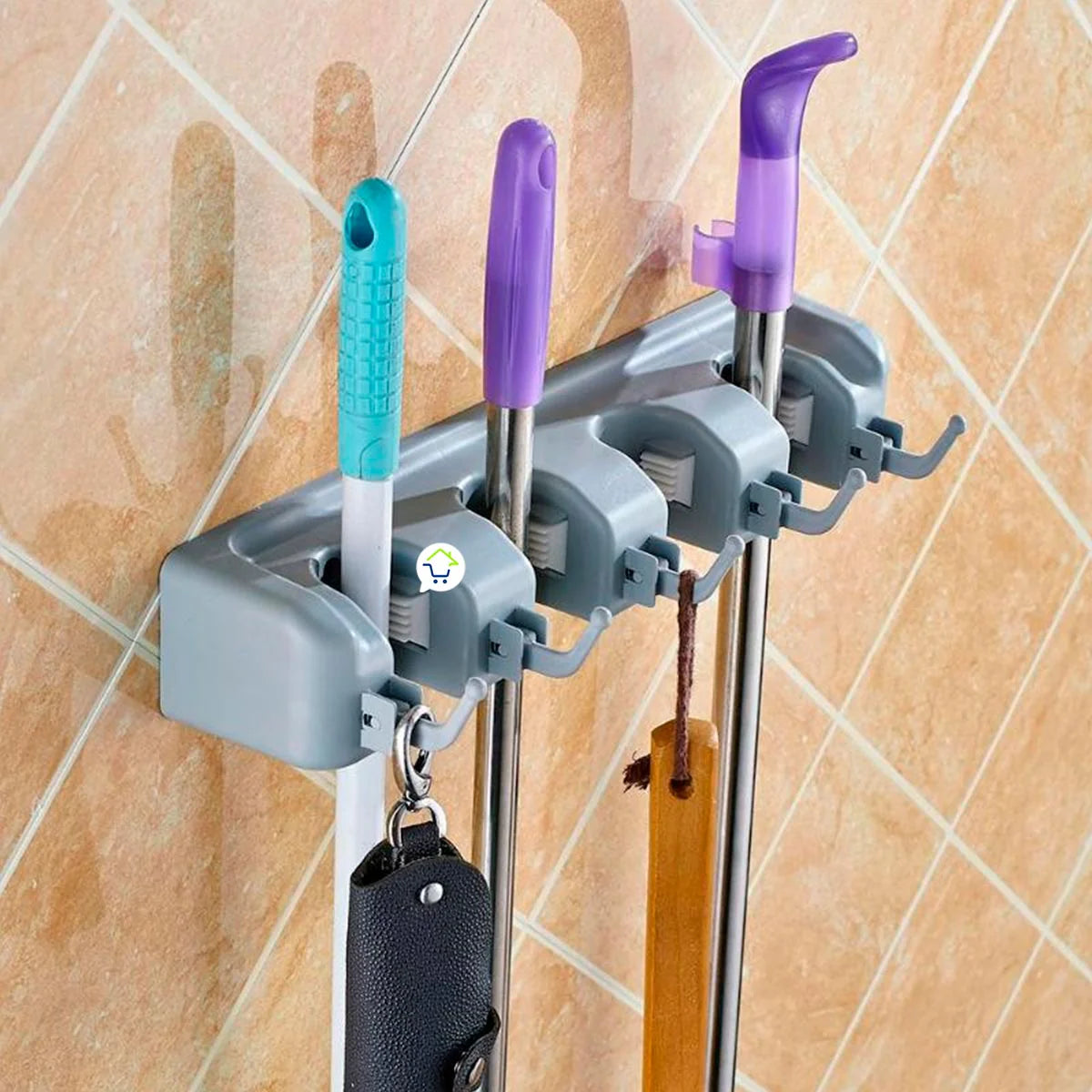 ORGANIZADOR MULTIPLE - SOPORTE ESCOBA & TRAPERO 🧹✨ - ENVÍO GRATIS