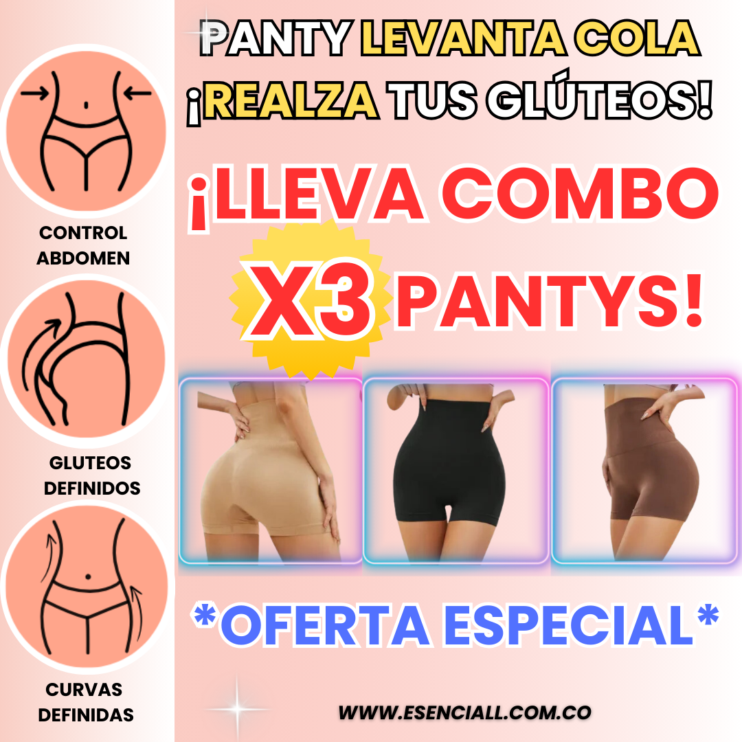 ✨ PANTY LEVANTACOLA CON FAJA 🍑 - COMBO x3 - ENVÍO GRATIS ⭐