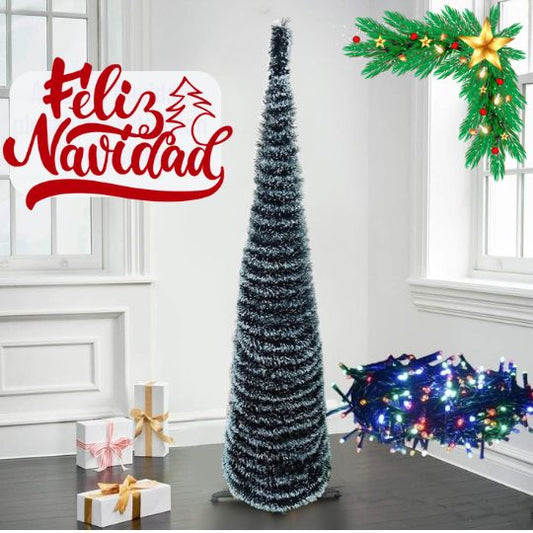 🎄ARBOL DE NAVIDAD PLEGABLE + 💡EXTENSION 200 LUCES - ENVIO GRATIS🚚